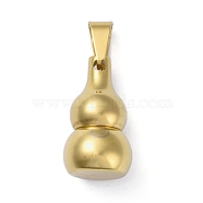 Ion Plating(IP) Openable 304 Stainless Steel Urn Ashes Pendants, Gourd Charm, Golden, 24x13.5mm, Hole: 7.5x5mm(STAS-D097-15G)