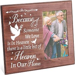 MDF Photo Frames, for Tabletop Display Photo Frame, Rectangle with Word, Butterfly Pattern, 195x254x12mm(DIY-WH0231-034)