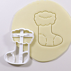 PP Plastic Cookie Cutters, Christmas Theme, Christmas Socking, 89x75mm(BAKE-PW0010-10C)