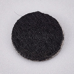 Self-adhesive Felt Fabric Circles, for DIY Projects, Flat Round, Black, 11.5x1mm(DIY-WH0167-67A)