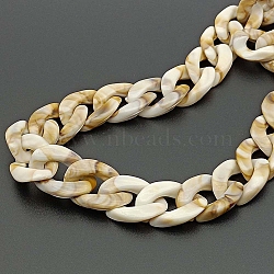 Acrylic Handbag Chain Straps, for Handbag or Shoulder Bag Replacement, Pale Goldenrod, 600mm(PW-WG193ED-04)