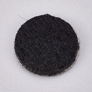 Self-adhesive Felt Fabric Circles, for DIY Projects, Flat Round, Black, 11.5x1mm