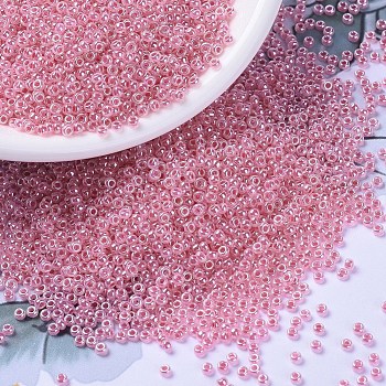 MIYUKI Round Rocailles Beads, Japanese Seed Beads, 11/0, (RR535) Carnation Pink Ceylon, 2x1.3mm, Hole: 0.8mm, about 1111pcs/10g