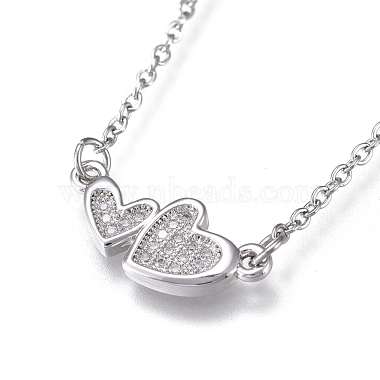 Clear 304 Stainless Steel Necklaces