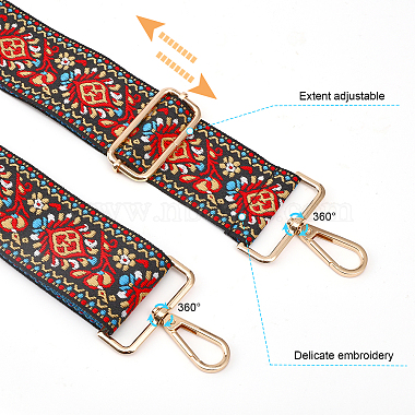 Ethnic Style Polyester Adjustable Bag Handles(FIND-WH0129-24B)-5