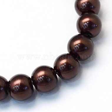 Baking Painted Pearlized Glass Pearl Round Bead Strands(X-HY-Q003-10mm-40)-2