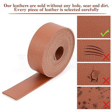 2M Flat Single Face Lychee Pattern Imitation Leather Band(LC-WH0010-02A-03)-4