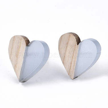 Transparent Resin & Wood Stud Earrings(EJEW-N017-002A-D01)-2