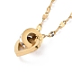 Crystal Rhinestone Column with Heart Pendant Necklace(NJEW-A004-17G)-3