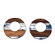 Transparent Resin & Walnut Wood Pendants(RESI-ZX017-70)-3