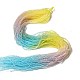 Transparent Gradient Color Glass Beads Strands(GLAA-H021-01A-14)-1