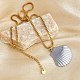 304 Stainless Steel Summer Beach Pendant Box Chain Necklaces(NJEW-K389-01GP-03)-1