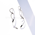 Vortex Spiral 304 Stainless Steel Dangle Earrings for Women, Stainless Steel Color, 45x11.5mm(EJEW-WH0047-145)