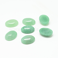 Natural Green Aventurine Gemstone Cabochons, Oval, 18x13x6mm(G-T020-13x18mm-08)