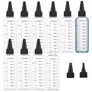 PET Squeeze Bottle, Liqiud Bottle, Column, Black, 3.9x14.5~14.7cm, Capacity: 100ml(3.38 fl. oz)(AJEW-WH0258-692B)