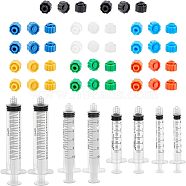 Syringe Kit, including Screw Type Hand Push Glue Dispensing Syringe, Syringe Caps, Mixed Color, 2.05x3.15x2.05cm(TOOL-OC0001-52)