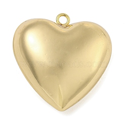 Heart Brass Pendants, Real 18K Gold Plated, 41x40.5x19.5mm, Hole: 3mm(KK-N254-98G-03)