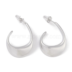 Non-Tarnish 304 Stainless Steel Stud Earrings, for Women, Stainless Steel Color, 30.5x6mm(EJEW-C105-10P)