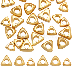 Beebeecraft 30Pcs 3 Styles 925 Sterling Silver Spacer Beads, Triangle, Real 18K Gold Plated, 2.7~3.3x2.5~3.5x1.2~1.8mm, Hole: 1.2mm, 10pcs/style(STER-BBC0007-20G)