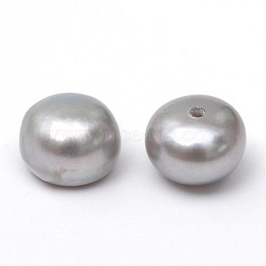 Flat Round Natural Cultured Freshwater Pearl Beads(PEAR-R015-49)-2