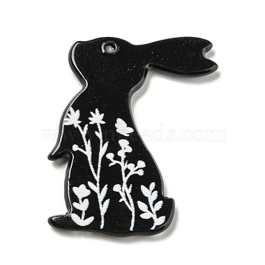 Black Rabbit Acrylic Pendants