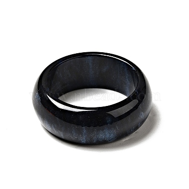 Resin Plain Band Finger Ring for Women(RJEW-C034-01G)-2
