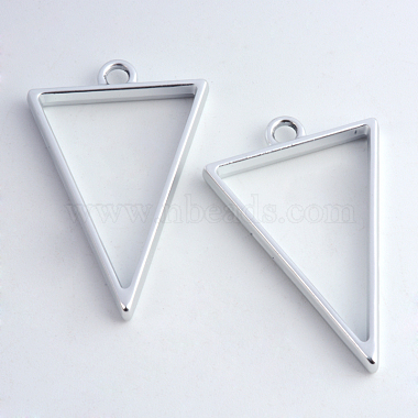 Matte Silver Triangle Alloy Pendants
