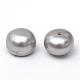 Flat Round Natural Cultured Freshwater Pearl Beads(PEAR-R015-49)-2