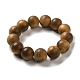 18 bracelets extensibles en perles de bois rondes de mm(BJEW-B080-10B)-1