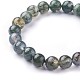 Natural Moss Agate Beads Stretch Bracelets(BJEW-F380-01-B15)-4