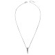 TINYSAND 925 Sterling Silver Cubic Zirconia Triangle Pendant Necklace(TS-N335-S)-2