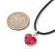 Valentine's Day Glass Heart Pendant Necklaces(NJEW-JN04570-01)-4