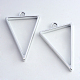 Rack Plating Alloy Triangle Open Back Bezel Pendants(X-PALLOY-S047-09B-FF)-1