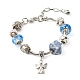 Heart Angel Clover Flowers European Bracelet for Teen Girl Women(BJEW-JB06849-03)-1