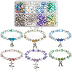 DIY Polymer Clay Rhinestone Beads Bracelet Making Kit, Mixed Color, 4~31x0.8~13.5x0.8~9mm, Hole: 1~4mm(DIY-SC0029-07)