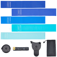 Nbeads Fitness Tool Kits, including Plastic Body Measure Tape and Resistance Bands, Mixed Color(TOOL-NB0002-03)