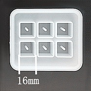 DIY Silicone Molds, Resin Casting Molds, For UV Resin, Epoxy Resin Jewelry Making, Cube, White, 82x71x3mm, Cube: 16mm(X-AJEW-WH0009-01)