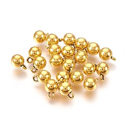 Tibetan Style Alloy Charms, Round, Antique Golden, Lead Free & Cadmium Free & Nickel Free, 8.5x6mm, Hole:1.5mm(X-GLF10905Y-NF)