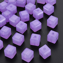 Imitation Jelly Acrylic Beads, Cube, Dark Orchid, 11.5x11x11mm, Hole: 2.5mm, about 528pcs/500g(MACR-S373-89-E04)