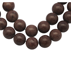Natural Mashan Jade Beads Strands, Dyed, Round, Saddle Brown, 4mm, Hole: 0.7mm, about 96pcs/strand, 15.5 inch(X-DJAD-4D-14-2)