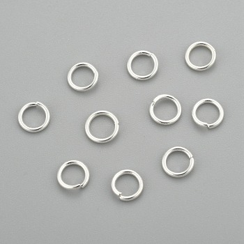 304 Stainless Steel Jump Rings, Open Jump Rings, Silver, 20 Gauge, 5x0.8mm, Inner Diameter: 3.3mm