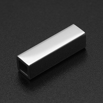 304 Stainless Steel Beads, Cuboid, Stainless Steel Color, 17x5x5mm, Hole: 3x3mm