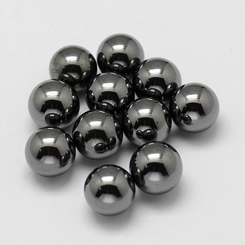 Non-magnetic Synthetic Hematite Beads, No Hole/Undrilled, Round, 8mm