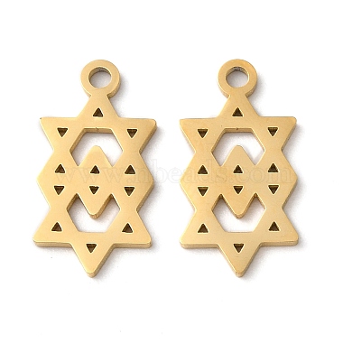 Golden Star of David 304 Stainless Steel Pendants