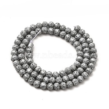 Electroplated Natural Lava Rock Beads Strands(G-G984-17A)-2