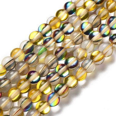 Olive Round Moonstone Beads
