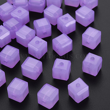 Dark Orchid Cube Acrylic Beads