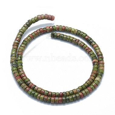 Natural Unakite Beads Strands(G-F631-A12)-2