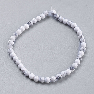 Chapelets de perles en howlite naturelle(TURQ-G091-4mm)-2