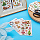 Christmas Theme Pattern Removable Temporary Water Proof Tattoos Paper Stickers(AJEW-WH0347-01)-3